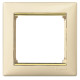 Рамка 1 пост - Legrand Valena - слоновая кость/золотой штрих