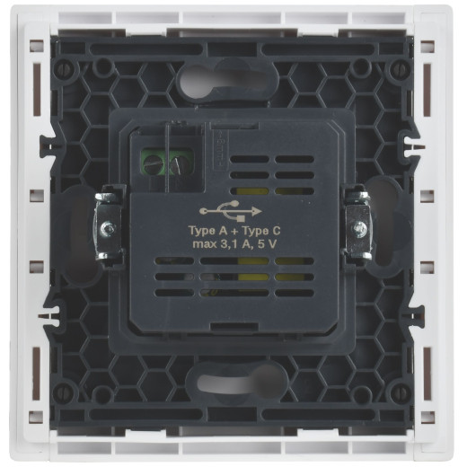 FORTE&PIANO Роз. USB A+C 3,1А FP250 бел. IEK