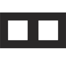 Niko Pure Металл Черная сталь Рамка на 2 поста