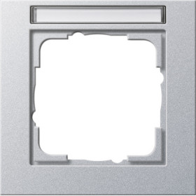 Gira E2 Алюминий Рамка 1-ая с полем для надписи