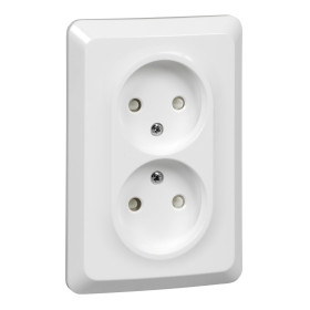 Systeme Electric Этюд Бел Розетка 2-ая б/з со шторками 16А 250B