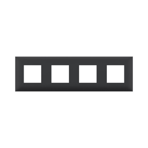 Рамка 4 поста (8 мод.), Avanti, черный матовый