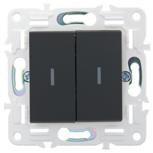 SKANDY Выключ. 2-кл. прох. с инд. 10А SK-V10G граф. IEK