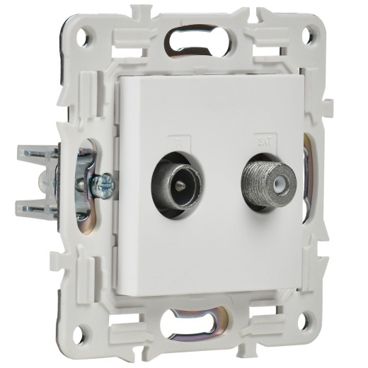 SKANDY Роз. двойная TV+SAT SK-A13W арк. бел. IEK