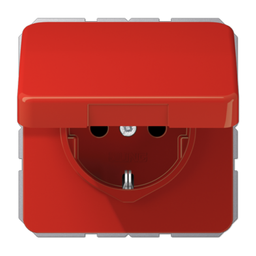 SCHUKO-розетка с крышкой