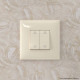 Переключатель двухклавишный в стену, Avanti, ванильная дымка