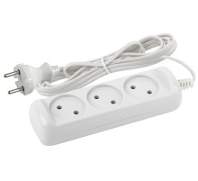 ЭРА Удлинитель электрический UX-3-1,5m без заземления 3 розетки 1,5 м ШВВП 2x0,75мм2 6А