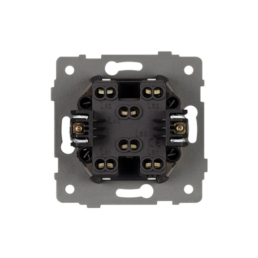 Механизм выключателя двухклавишный проходной SWT-MKP2-PL-GD-V (250V, 10A) (Arlight, -)