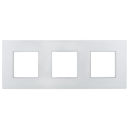 SKANDY Рамка 3-мест. SK-F33S металл сереб. IEK