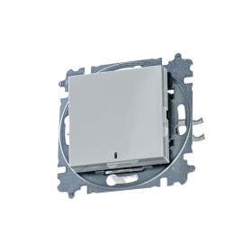 ABB EPJ Levit серый / белый Выключатель 1-клавишный с подсветкой