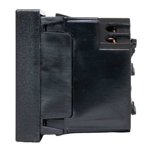 Розетка 45x45 с зазем. 45 градусов, быстрозажимные клеммы, черная, матовая EKF