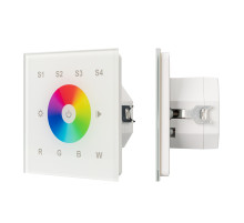 Arlight INTELLIGENT ARLIGHT Сенсорная панель DALI-901-11-1G-4SC-RGBW-DT8-IN White (BUS/230V) (IARL, IP20 Пластик, 3 года)