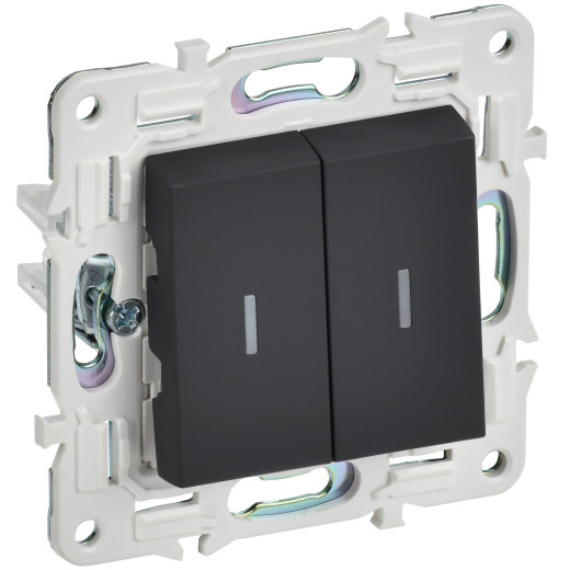 SKANDY Выключ. 2-кл. с инд. 10А SK-V09G граф. IEK