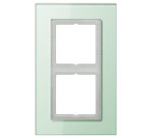 JUNG LS plus Стекло Светло-зеленое Рамка 2-ая