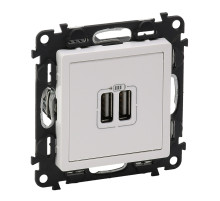 Legrand Valena LIFE DIY Бел Розетка 2-ая USB 240В/5В 1500мА.