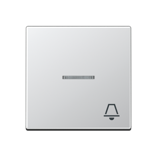 клавиша с символом звонок с линзой, алюминий