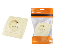 TDM Розетка 2П+З 16А 250В с защ. шт. сл. кость 