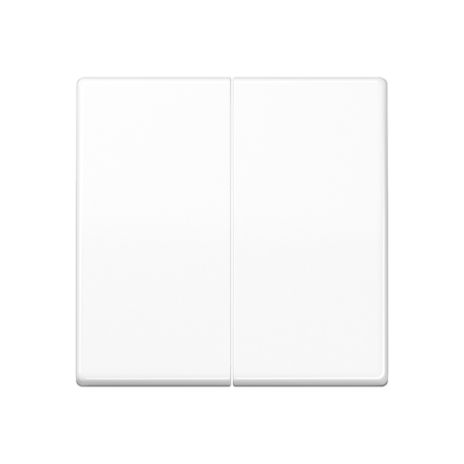 Клавиши для сдвоенного выключателя, термопласт, белые