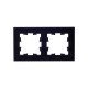 BRITE Рамка 2-мест. РУ-2-1-БрЧ металл черн. IEK