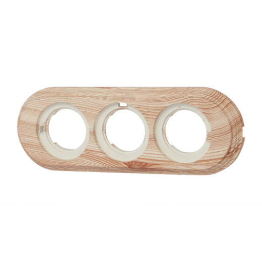 Рамка 3-х постовая, пластик,  цвет Карельская сосна