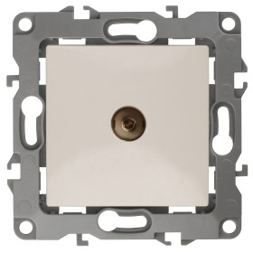 ЭРА 12-3102-02 Розетка TV проходная, IP20, Эра12, слоновая кость (10/100/2100)