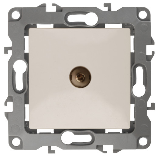 12-3102-02 ЭРА Розетка TV проходная, IP20, Эра12, слоновая кость (10/100/2100)