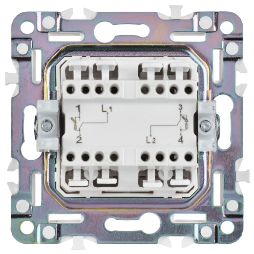 SKANDY Выключ. 2-кл. с инд. отел. 10А SK-V16G граф. IEK