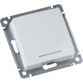 Hegel Мастер внутр Белый ВС10-412 Выключатель 1-клавишный, с индикацией, механизм