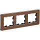 BRITE Рамка 3-мест. РУ-3-1-Бр металл коричн. RE AL IEK