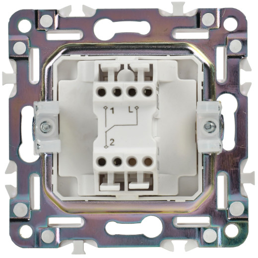 SKANDY Выключ. 1-кл. прох. 10А SK-V02W арк. бел. IEK