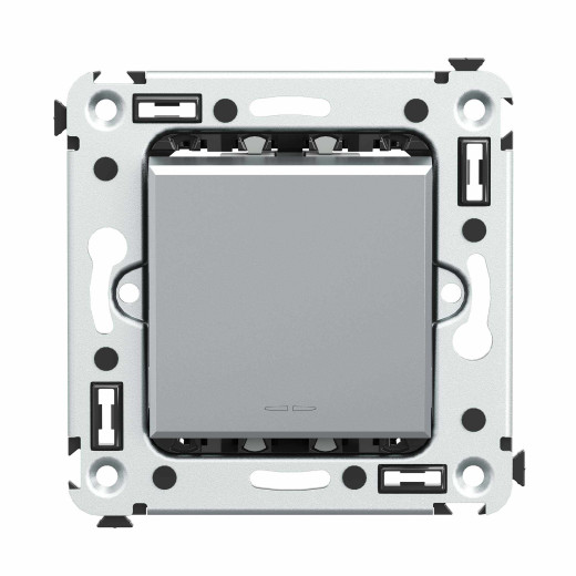 Инвертор одноклавишный в стену, Avanti, закаленная сталь