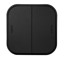 Legrand Quteo IP20 Чёрный матовый Переключатель двухклавишный 10A 250В винтовые зажимы накладной монтаж.