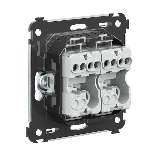 Выключатель двухклавишный в стену, Avanti, белое облако