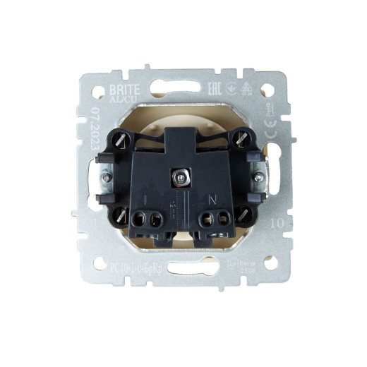 BRITE Роз. без з/к/ш 10А РС10-1-0-БрКр беж. IEK