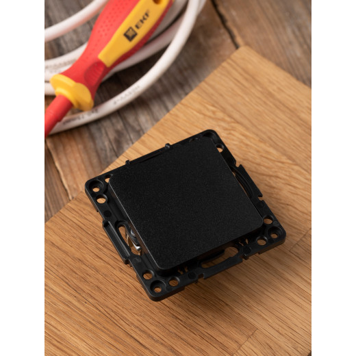 Стокгольм Механизм Выключателя 1-кл. 10А автоматические клеммы черный EKF PROxima