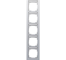 Gira E2 Алюминий Рамка 5-ая вертикальная с полем для надписи