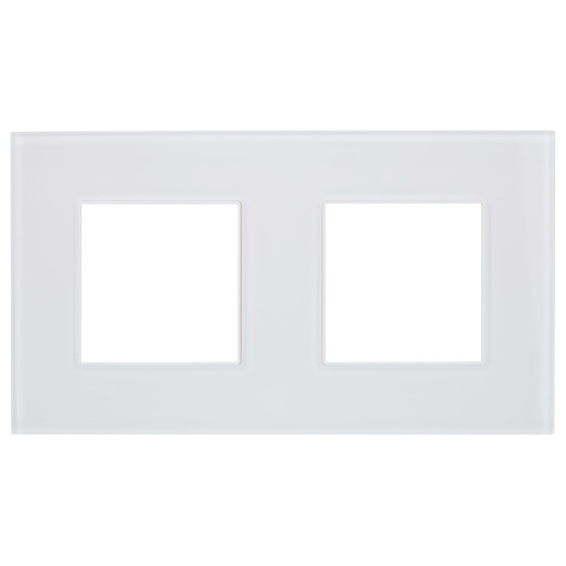 SKANDY Рамка 2-мест. SK-F22W стекло арк. бел. IEK