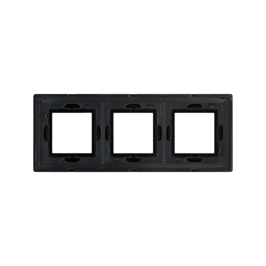 Рамка из металла 3 поста (6 мод.), Avanti, черная