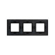 Рамка из металла 3 поста (6 мод.), Avanti, черная