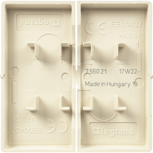 Valena LIFE.Лицевая панель для двухклавишного выключателя.Слоновая кость