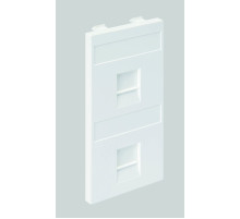 Simon Connect Алюминий Адаптер на 2 RJ45 CJ545U(FM), CJ546U(FM), шторки, Cima-модуль 52x108мм