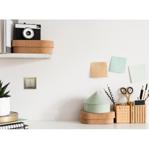 Выключатель двухклавишный - Legrand Valena - 10А 250В схема 5 безвинтовые зажимы - слоновая кость