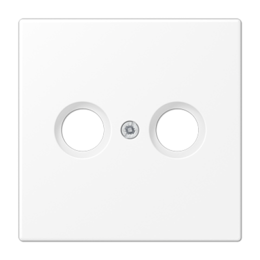 Kрышка для TV-FM розеток, термопласт, белый матовый