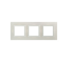 DKC Avanti Рамка из натурального стекла, белая, 3 поста (6 мод.)