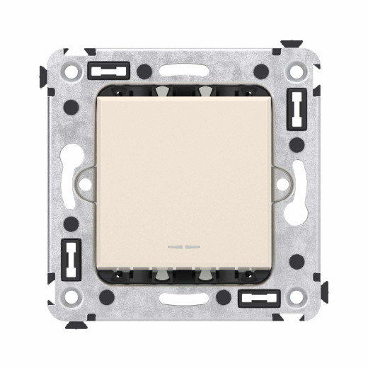 Переключатель одноклавишный в стену, Avanti, ванильная дымка