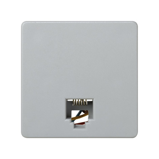 Розетка телефонная RJ-12, S27, серый