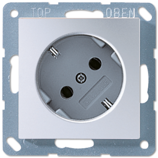 Штепсельная розетка SCHUKO 16A 250V~ , угол наклона 45 °, алюминий