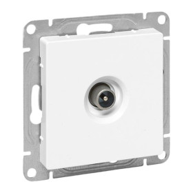 EKF Эпика Механизм розетки TV, опроходная, белый.