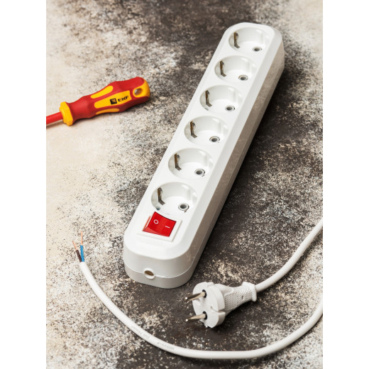 Колодка 6 гнезд 16А 3,5кВт c выкл. с/з Эксперт EKF PROxima