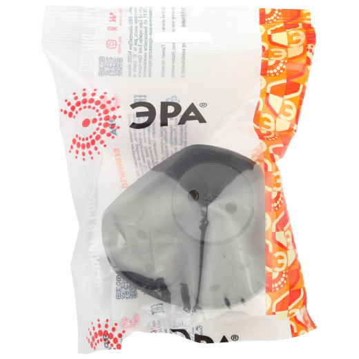 Разветвитель электрический ЭРА SPx-3-B на 3 розетки без заземления 10А черный